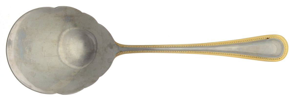 Pearl-Gold Accent (Stainless) Solid Smooth Casserole Spoon by International Silver-1