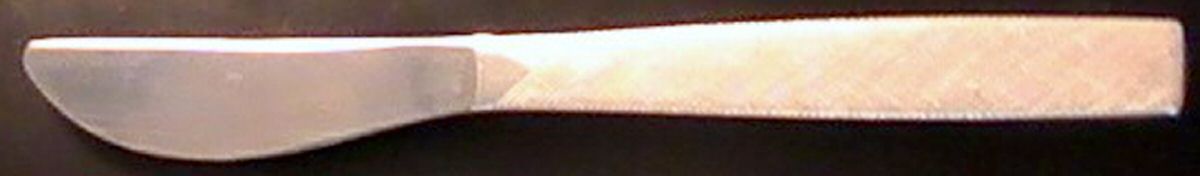 INS375 (Gold Electroplate) Modern Solid Knife by International Silver-1