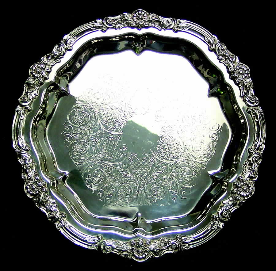 6734 (Silverplate, Hollowware) 14" Round Tray by International Silver-1