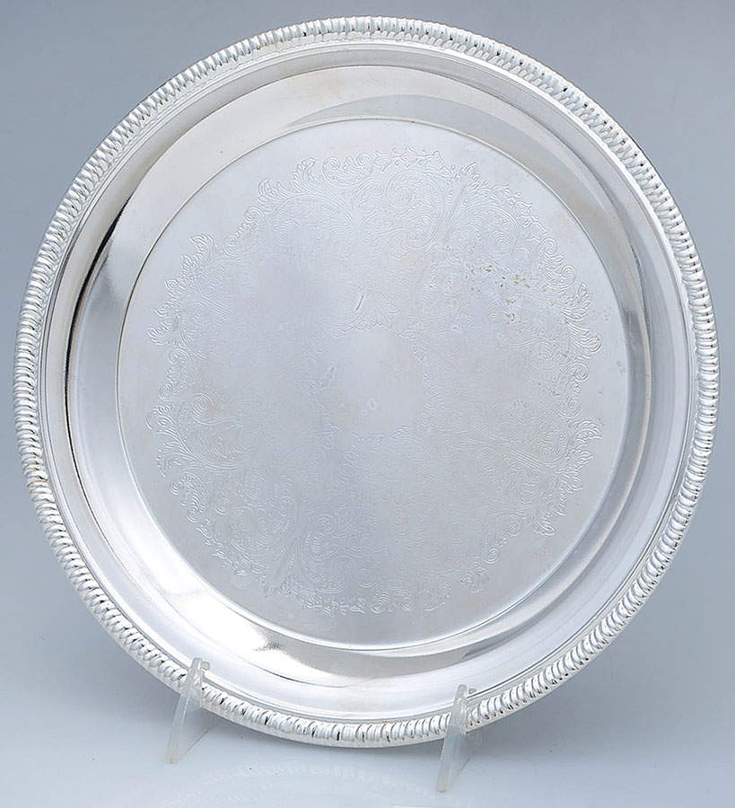 871 (Silverplate, Hollowware) 9" Round Tray by International Silver-1