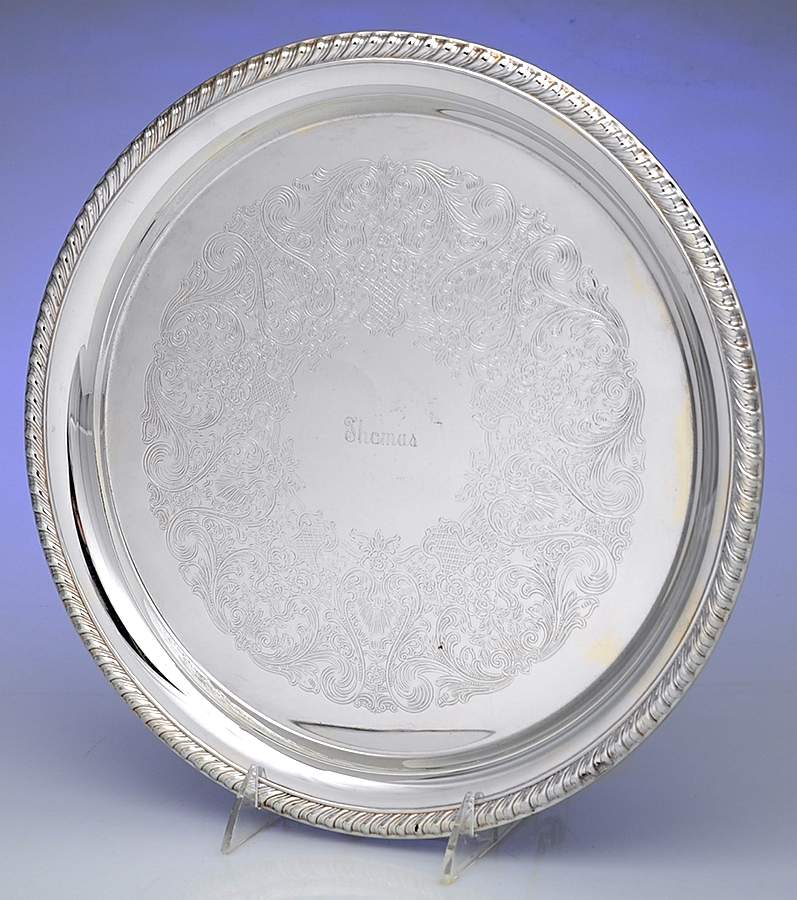 871 (Silverplate, Hollowware) 12" Round Tray by International Silver-1