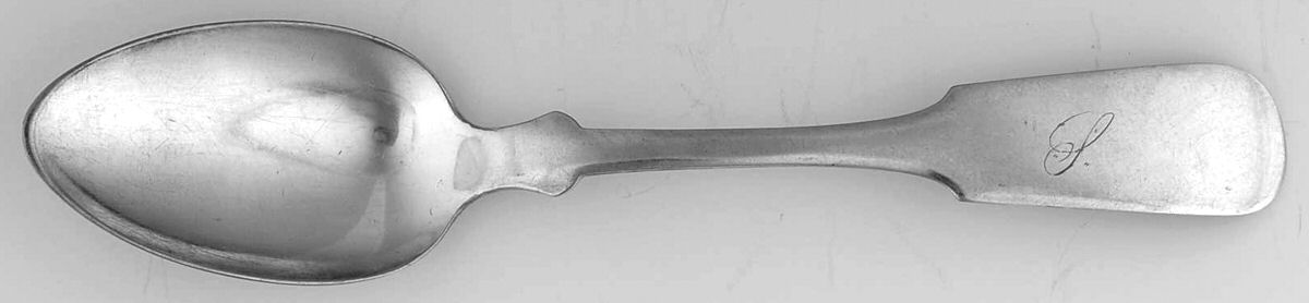 Hall Elton Two (Silverplate) Monogram Place/Oval Soup Spoon by International Silver-1