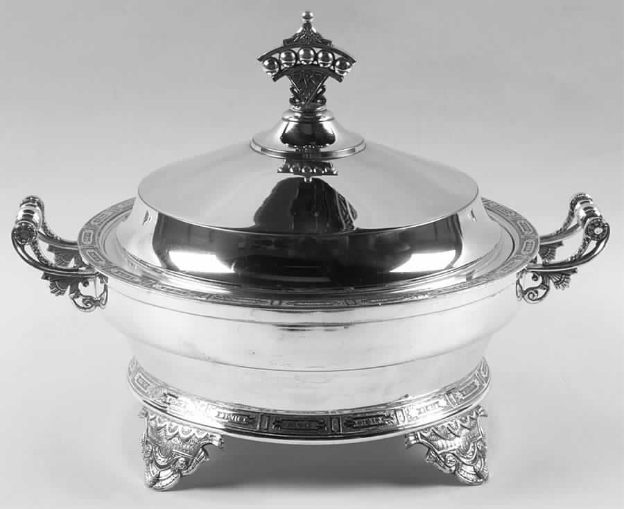2135 (Silverplate, Hollowware) Round Plated Covered Casserole No Glass by International Silver-1