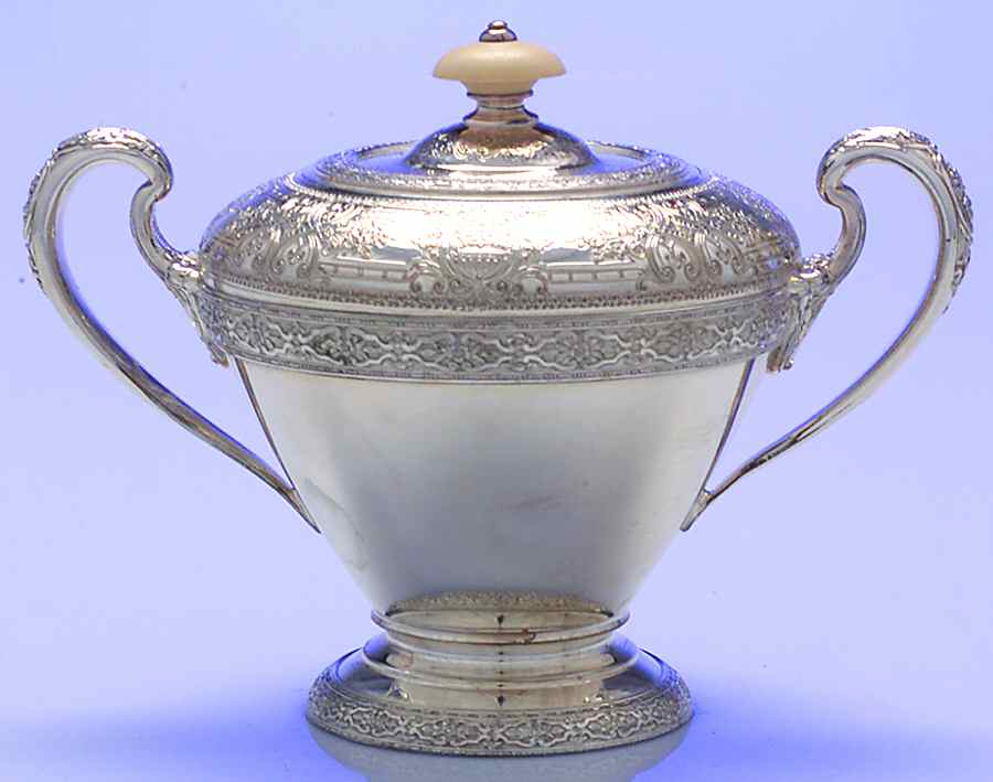 Normandie (Silverplate, 1887, Hollowware) Sugar Bowl & Lid by International Silver-1