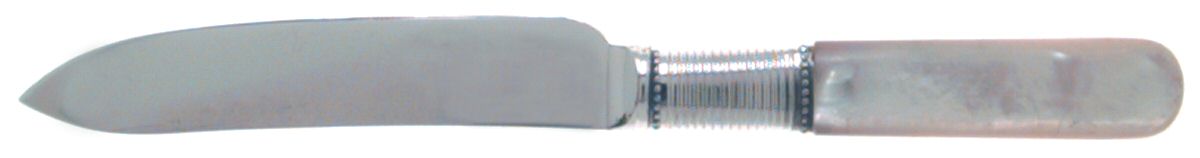 Pearl Handle 7 (Plated Bolster) Individual Fruit Knife with Silverplate Blade by International Silver-1