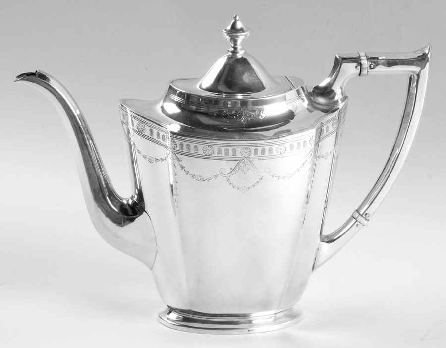 C1400E (Sterling, Hollowware) Coffee Pot by International Silver-1