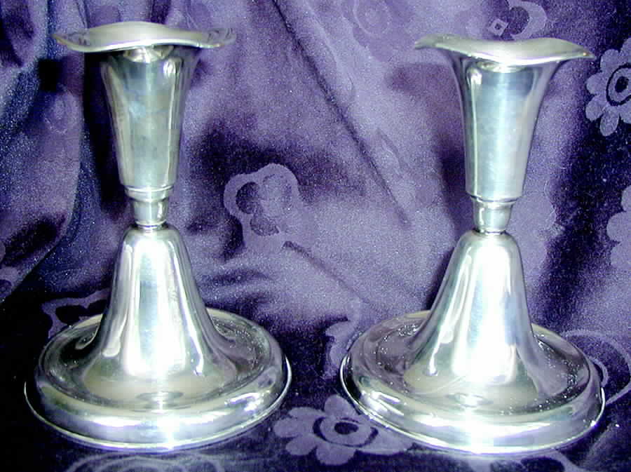 145 (Sterling, Hollowware) Console Candleholder by International Silver-1