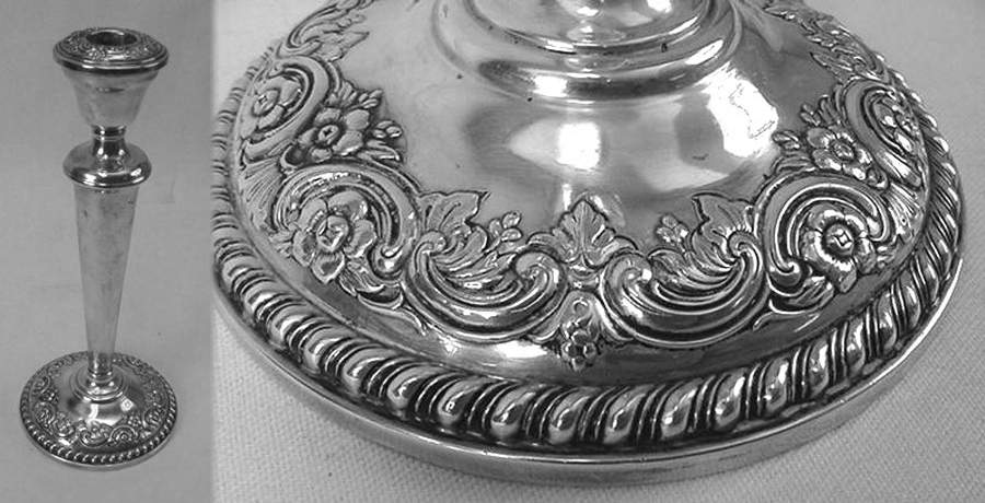 N283 (Sterling, Hollowware) 9" Weighted Candlestick by International Silver-1