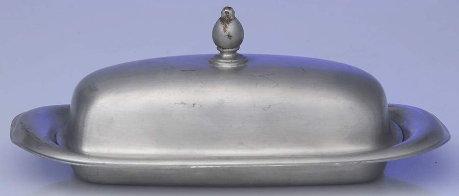 277 (Pewter, Hollowware) 1/4lb Covered Butter with Liner by International Silver-1