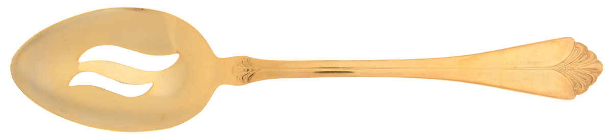 INS398 (Gold Electroplate) Pierced Tablespoon (Serving Spoon) by International Silver-1