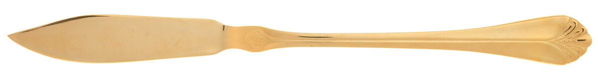 INS398 (Gold Electroplate) Flat Handle Butter Spreader by International Silver-1