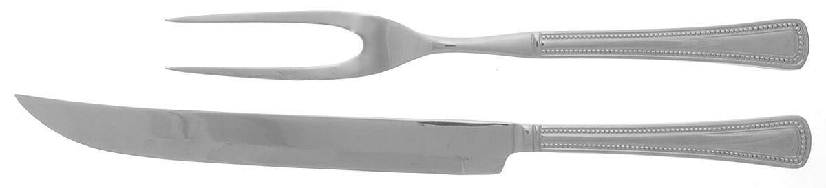 Precision (Stainless) Large 2-Piece Roast Carving Set w/Stainless Blade by International Silver-1