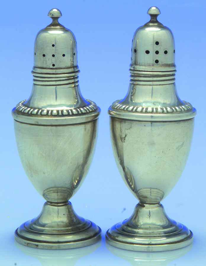 27A (Sterling, Hollowware) Salt and Pepper Set by International Silver-1