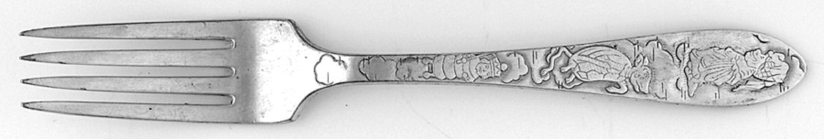 Alice in Wonderland(Silverplate) Youth Fork by International Silver-1