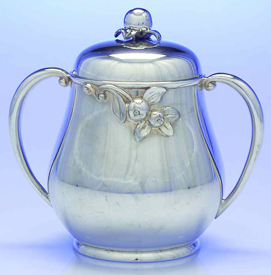 Apple Blossom (Silverplate, Hollowware) Sugar Bowl & Lid by International Silver-1