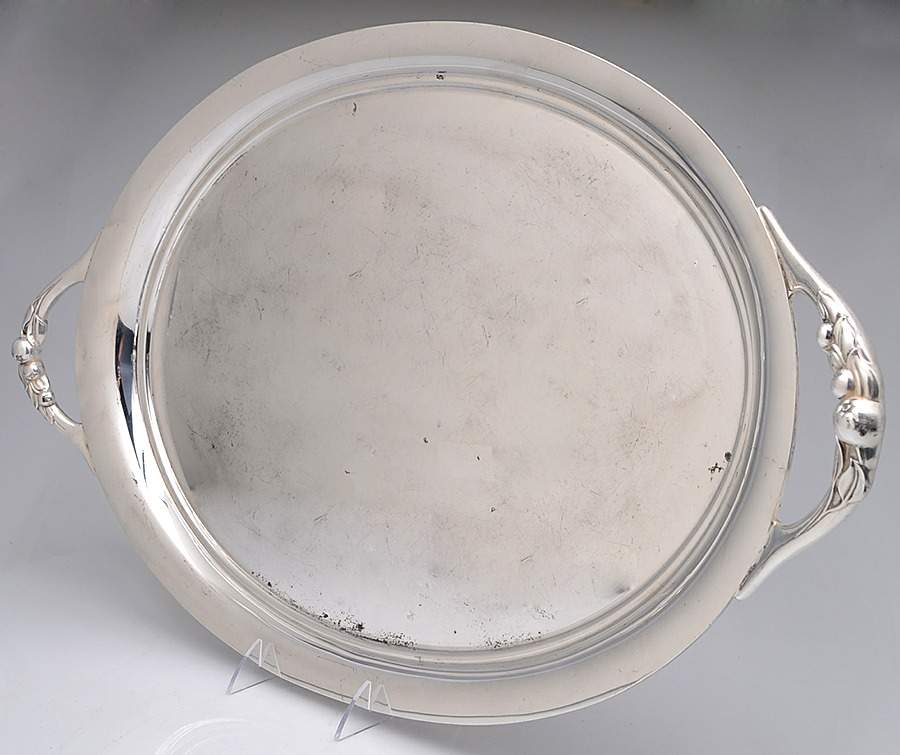 Apple Blossom (Silverplate, Hollowware) Large Waiter Tray by International Silver-1