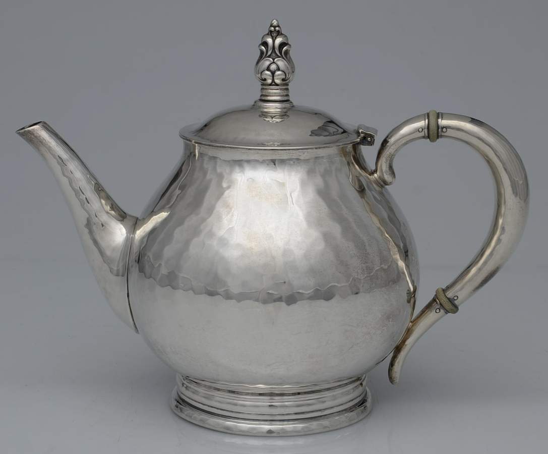 Royal Danish (Strl, Hlwr, Hand Hammered) Teapot by International Silver-1