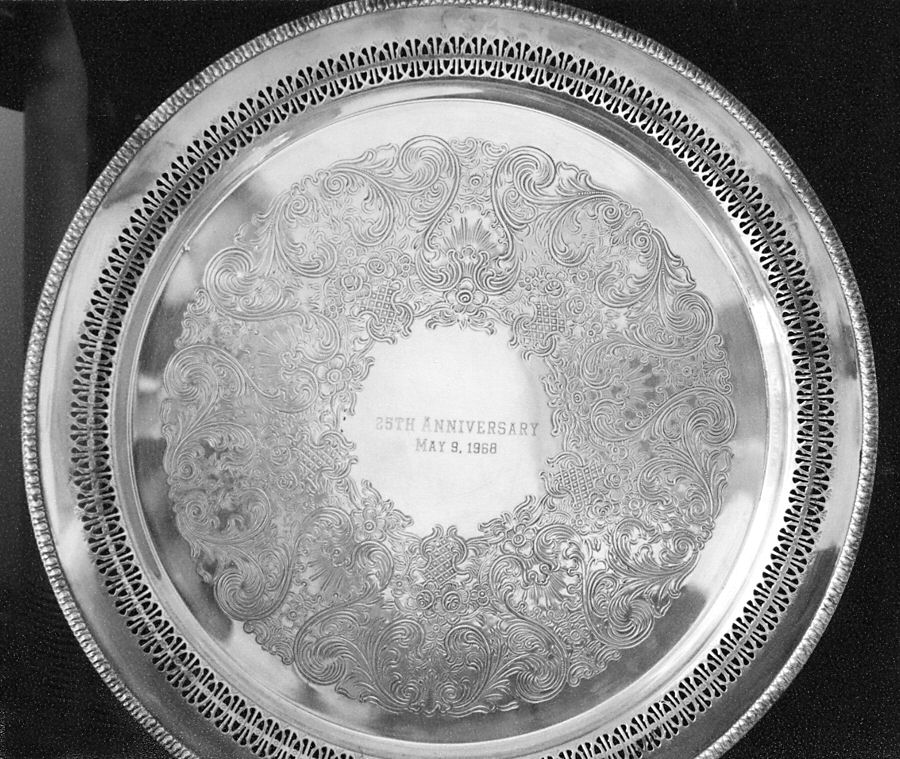 4372P (Sterling, Hollowware) Round Sterling Tray by International Silver-1