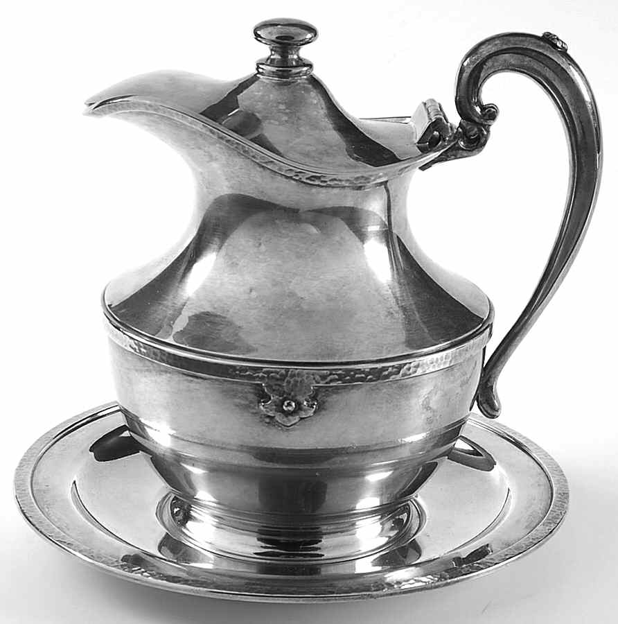 7015 (Silverplate, Hollowware) Creamer & Hinged Lid with Underplate by International Silver-1