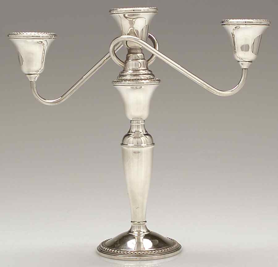 3000 (Sterling, Hollowware) Weighted 3 Light Candelabra by International Silver-1