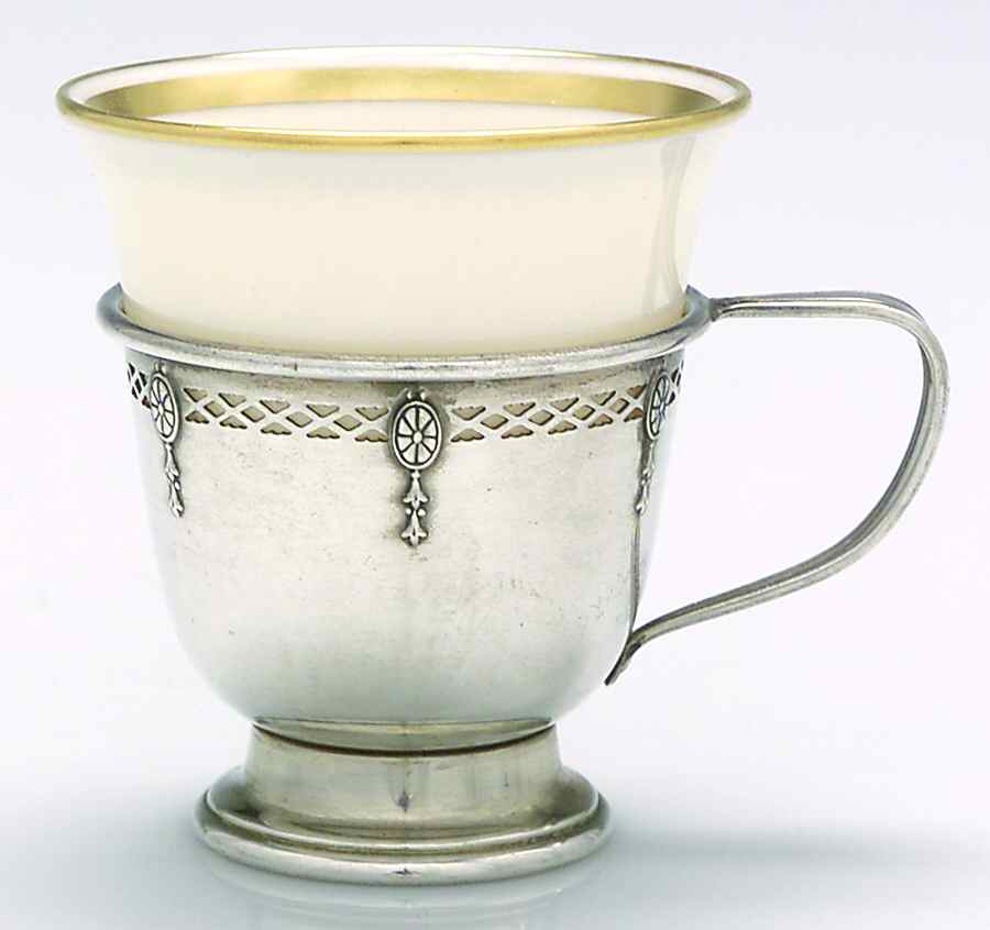 P38-3 (Sterling, Hollowware) Demitasse Cup & Lenox Liner by International Silver-1