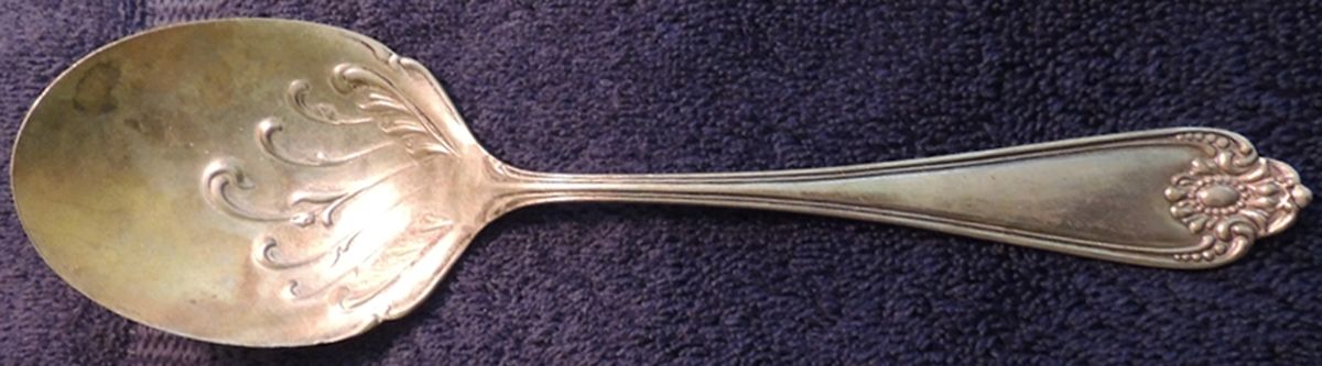 INS420 (Silverplate) Solid Smooth Casserole Spoon by International Silver-1