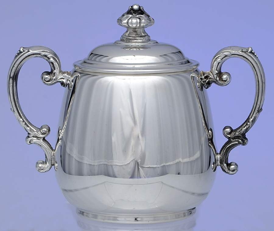 Spring Flower (Silverplate, Hollowware) Sugar Bowl & Lid by International Silver-1