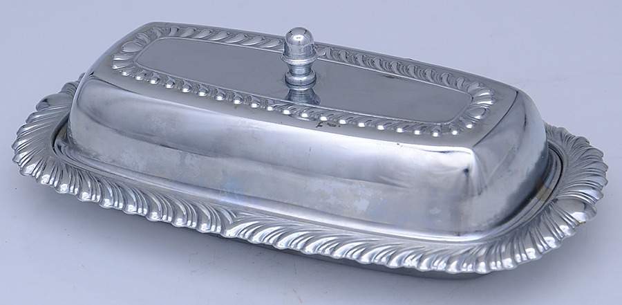 Irvinware Silverplate Hollowware 1/4 Pound Covered Butter Dish by Irvinware-1
