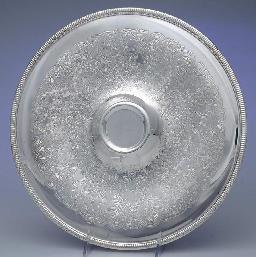 French Gadroon (Silverplate, Hollowware) Tray for Chip & Dip Set by International Silver-1