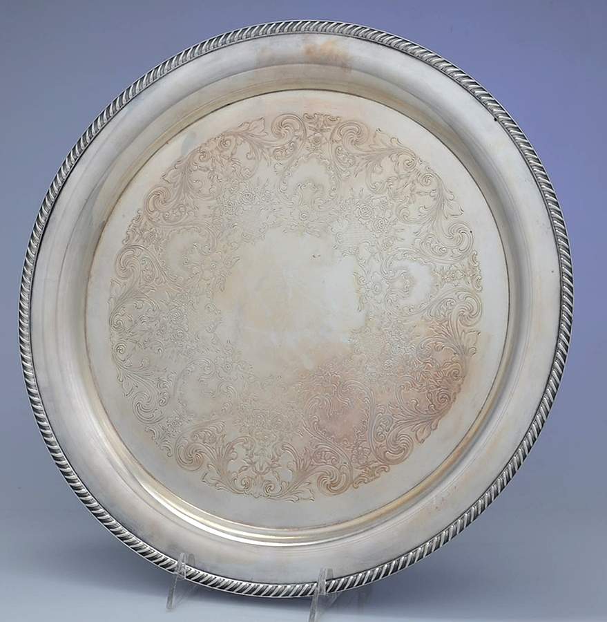 801 (Silverplate, Hollowware) 14" Round Tray by International Silver-1