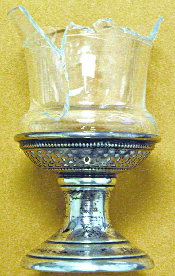 29 (Sterling, Hollowware) Crystal Votive with Sterling Base by International Silver-1