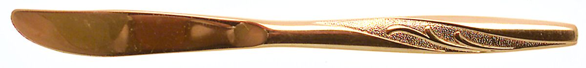 Golden Charm (Gold Electroplate) Modern Solid Knife by International Silver-1