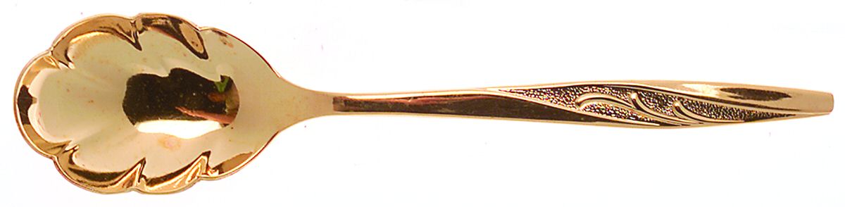 Golden Charm (Gold Electroplate) Sugar Shell Spoon by International Silver-1
