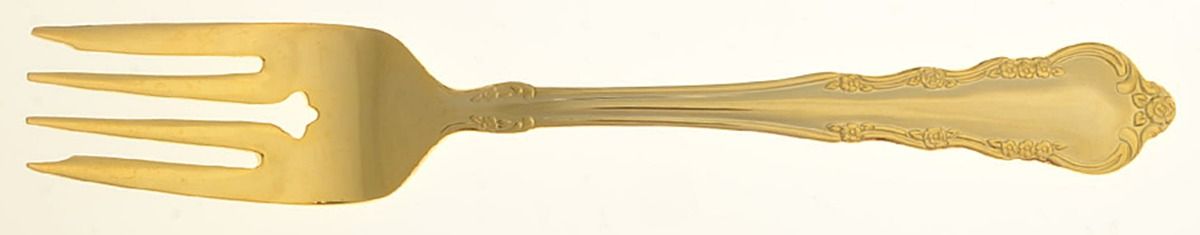 Laurel Gold (Gold Electroplate) Individual Salad Fork by International Silver-1