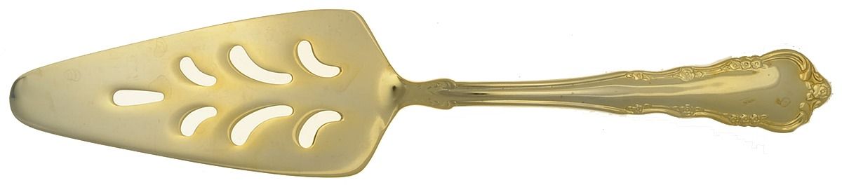 Laurel Gold (Gold Electroplate) Solid Pierced Pie Server by International Silver-1
