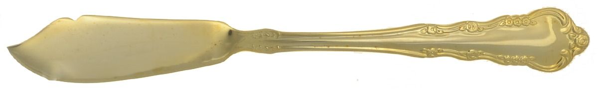 Laurel Gold (Gold Electroplate) Flat Handle Master Butter Knife by International Silver-1