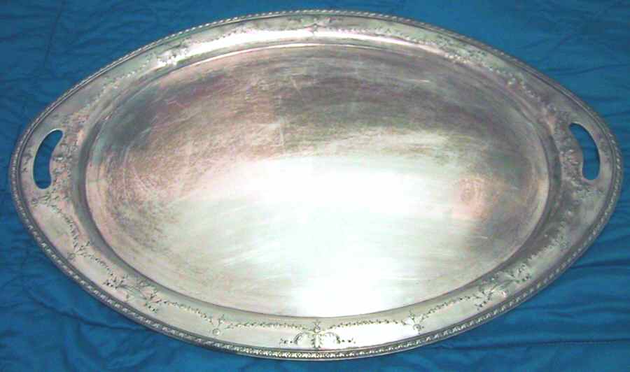 2500C (Sterling, Hollowware) Large Waiter Tray by International Silver-1