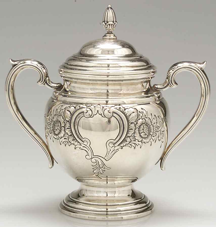 Lord Saybrook-Hand Chased Sugar Bowl & Lid by International Silver-1