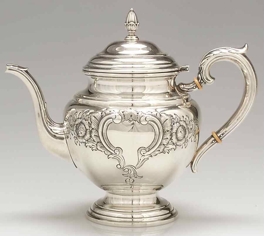 Lord Saybrook-Hand Chased Teapot by International Silver-1