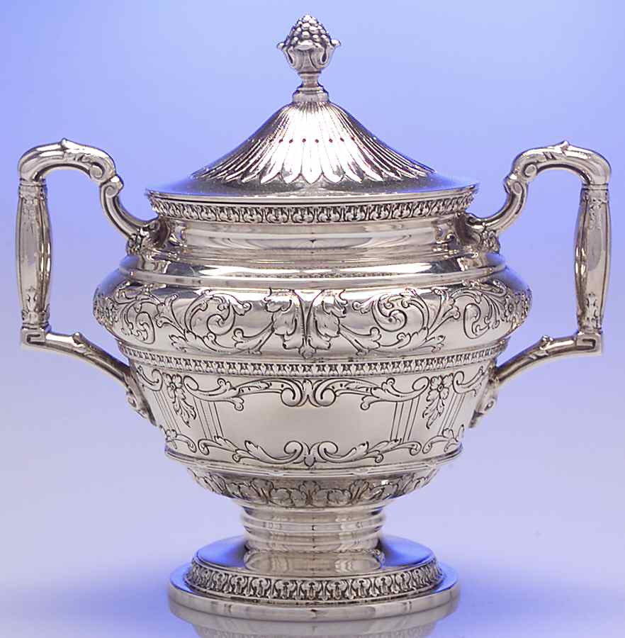 Marie Antoinette (Sterling, Hollowware) Sugar Bowl & Lid by International Silver-1