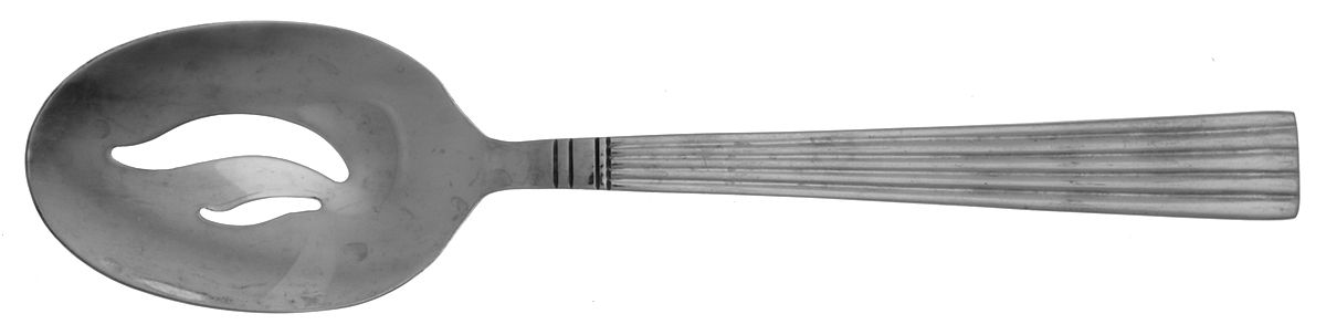 Manhattan (Stainless) Pierced Tablespoon (Serving Spoon) by International Silver-1