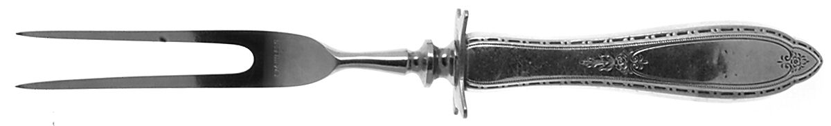 INS474 (Sterling) Small Steak Carving Fork with Stainless Prongs by International Silver-1