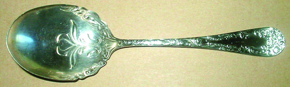 Hamilton Three (Silverplate) Solid Smooth Casserole Spoon by International Silver-1