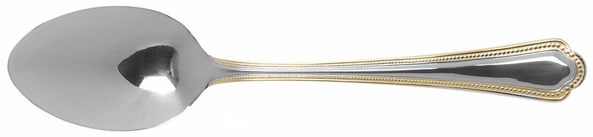 Colonial Bead (Stainless Goldacc) Tablespoon (Serving Spoon) by International Silver-1