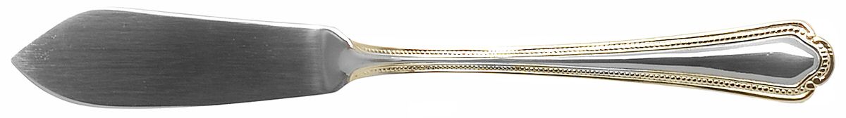 Colonial Bead (Stainless Goldacc) Flat Handle Master Butter Knife by International Silver-1