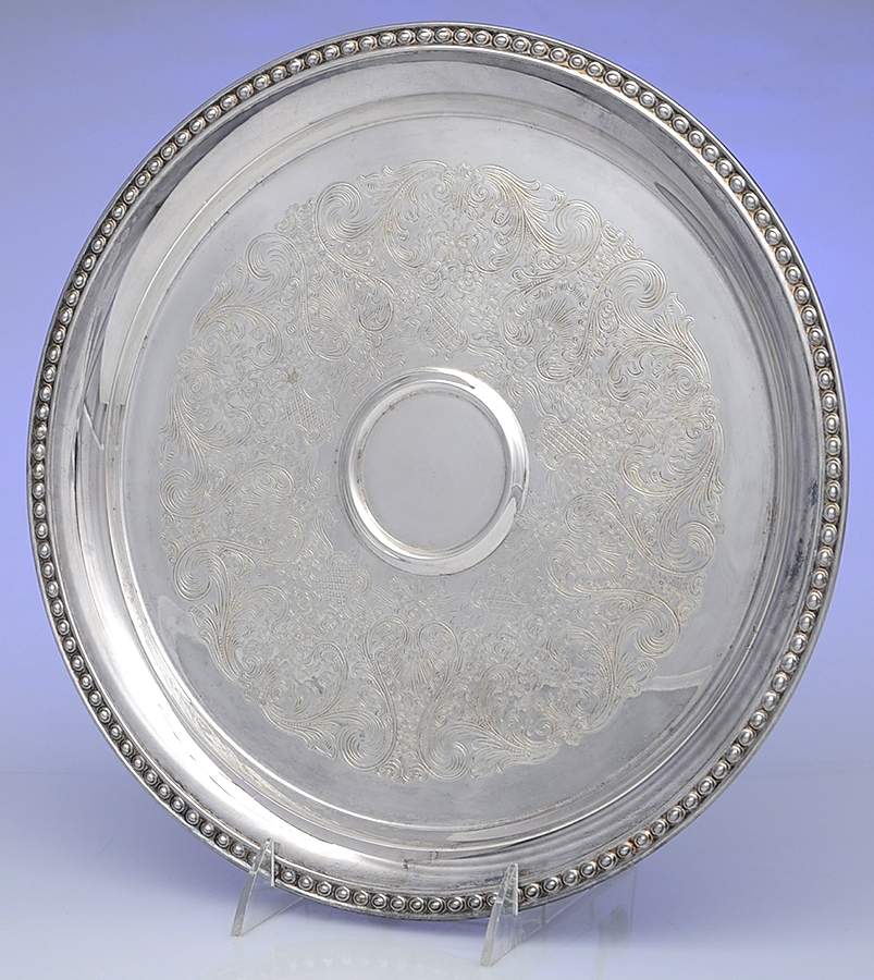 4571 (Silverplate, Hollowware) Tray for Chip & Dip Set by International Silver-1