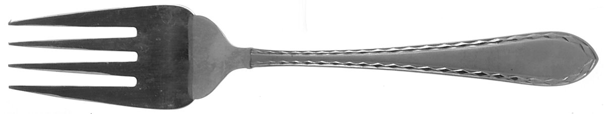 INS486 (Stainless) Large Solid Cold Meat Serving Fork by International Silver-1