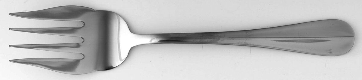 Simplicity (Stainless) Medium Solid Cold Meat Serving Fork by International Silver-1