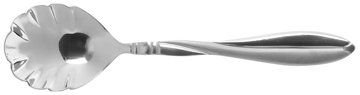 Modern Twist (Stainless, Frosted) Sugar Shell Spoon by International Silver-1