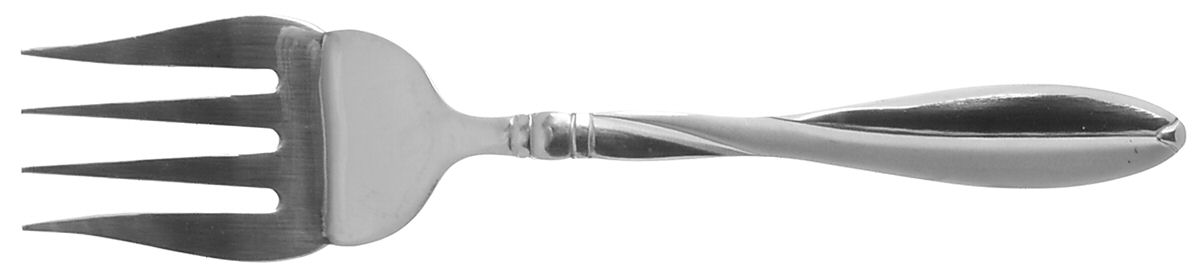 Modern Twist (Stainless, Frosted) Medium Solid Cold Meat Serving Fork by International Silver-1